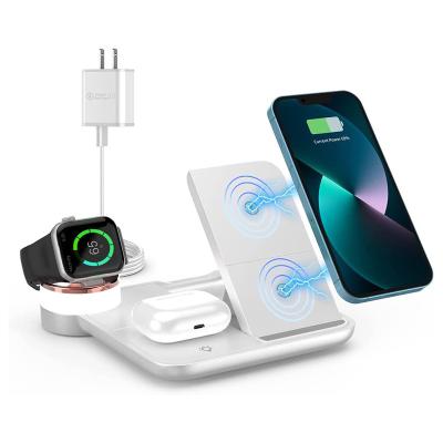 China Hot Selling Smart Watch 3 in 1 Fast Wireless Charging Station for Mobile Phone/Smart Watch/18W Wireless Earphone Wireless Charging Dock for sale