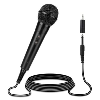 China Handheld Microphone Handheld Cable Microphone Cardioid Dynamic Vocal MIC with 13ft Cable and On/Off Switch Fit Speakers Karaoke Singing Mixer for sale