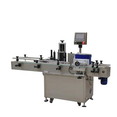 China New semi-automatic food round bottle labeling machine glass bottle plastic bottle labeling machine for sale