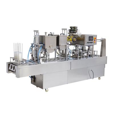 China Food Kids Food Making Machine Automatic Wide Cup Bowl Popcorn Pistachio Peanut Bean Puffed Rice Filling Capping Machine for sale