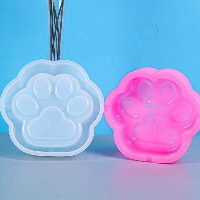 China High Quality Epoxy DIY Mold Cat Claw Ashtray Food Grade Silicone Mold Mirror Decoration for sale