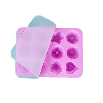 China Europe 12 diy baking mold with silicone mold pink jelly cake jelly lollipop mold for sale