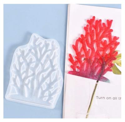 China Global Epoxy Homemade Decor Resin Mold Resin Crafts Coral Seaweed Silicone Mold Crystal for sale