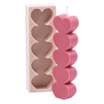 China Europe Aromatherapy Love Candle Mold Handmade Silicone Mold Resin Liner Crafts for sale