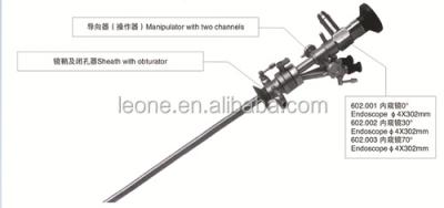 China Reusable Urological Surgery Equipment 0/30/70 Degree Endoscope Cystoscope Set for sale