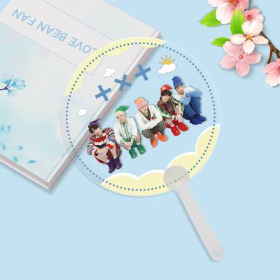 China South Korean Stray Hand Fan TXT Blackpink Children's Goods Idol Wholesale KPOP Plastic Fan for sale