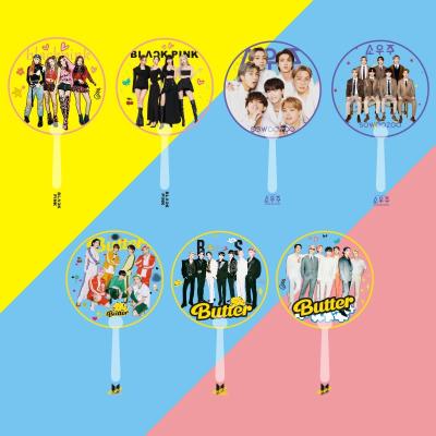 China Wholesale KPOP South Korean Idol Sell Blackpink Bangtan Boys Butter 2021 Gathering Festa Hand Fan Plastic Fan for sale