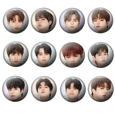 China Wholesale KPOP Idol Merchandise TREASURE Pin Badge Magnetic Button Pin Badge for sale