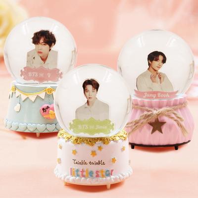 China KPOP Bangtan Boys Wholesale KPOP Idol Goods Birthday Gift Bangtan Boys Music Crystal Ball for sale