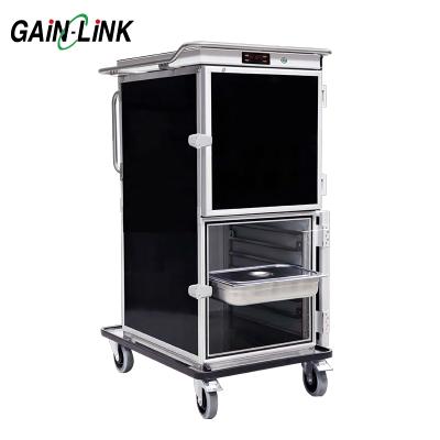 China Commercial Food Fwarmer Restaurant Heating Cabinet Food Warmer Heating Cart Dining Warmer for sale