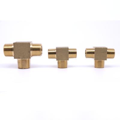 China Fitting Pneumatic High Quality Brass Pipe Fittings Transition Joints For Pneumatic Accessories TEE for sale