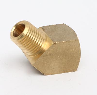 China Brass Fittings Quick Connector Coupling 45 Degree Female Thread Brass Materials Tubing Fittings Elbow for sale