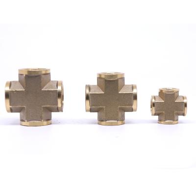 China Common All-Copper Brass Cross Shape Transition Fittings Pipe Professional Manufacturer for sale