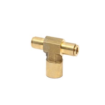 China Brass Internal Wire Connector Wholesale Customized Double Brass Connector Three Way Head Intubation for sale