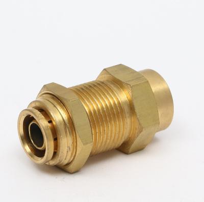 China Custom High Quality Copper Brass Straight Connector Point Intubation Pressure Plate Wire Internal Connector DMPMF for sale