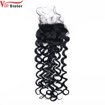 China Transparent Swiss Indian Curly Hair Closure Factory 5X5 Lace Hair Closure Wholesale HD Price for sale