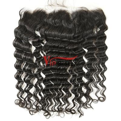 China Good Quality Swiss Lace Frontal 13x4 Curly, Unprocessed Indian Human Hair HD Transparent Lace Frontal for sale