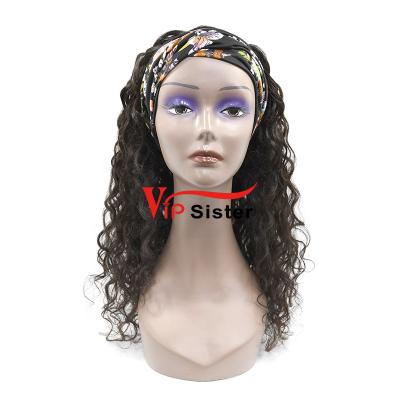 China factory wholesale cheap hair wig headband 100% natural black italian curly wigs for black women beginner friendly for sale