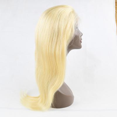 China Hot Selling 100% Human Hair Full Cuticle Aligned Virgin Human Hair 613 Straight Blonde 4x4/5x5 Lace Closure Wig for sale