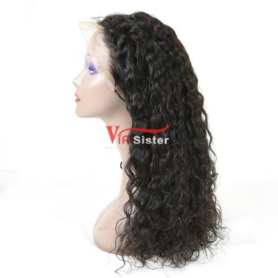 China Indian Wavy Transparent Lace Front Human Hair 4x4 Virgin Human Hair 100% Swiss HD Closure 150% 200% 300% Density Wig for sale