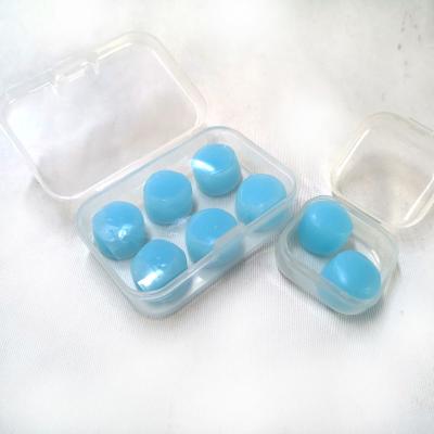 China Soft Noise Environment Silicone Ear Plug Ear Plugs For Sleep Hearing Protection Swimming Displacement Earplug for sale