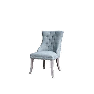 China Wood Legs NS Tufted FURNITURE Fabric Wood Dining Table and Chair Set Wedding Dining Chair Wood Chair Dining Europe Loop Tufted Nordic Fabric for sale