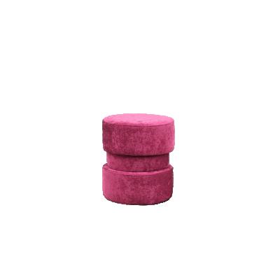 China Storage NS FURNITURE Stools and Stools Bar Modern Step Living Room Stools Pink Velvet Round Ottoman Stool Shop For Bar Stools for sale