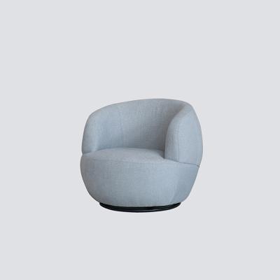 China Swivel Base NS FURNITURE Fabric Lounge Chair Swivel Ball Shape Club Office Occasional Chair Cloth Sofa Chair Easy Clean Buckle for sale