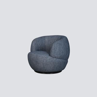 China Swivel Base NS FURNITURE Swivel Base Round Chair Home Club Office Living Room Chair Quality Cloth Full Buckle for sale