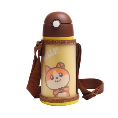 China Wholesale 400ml PORTABLE kids kids used double wall vacuum sports vacuum cup with silicon straw suction spout for sale