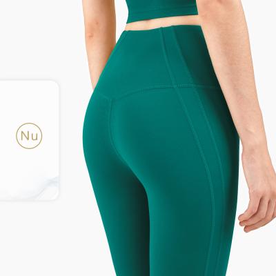 China 2021 New Breathable Yoga Pants Women No Line Sports Bare High Waist T Tight Gaiters for sale