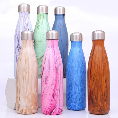 China Custom Logo Shaped Automotive Cola Water Bottle Custom Logo OEM Bamboo Fiber Stainless Steel Drinking Eco-Friendly Insulated Water Bottle for sale