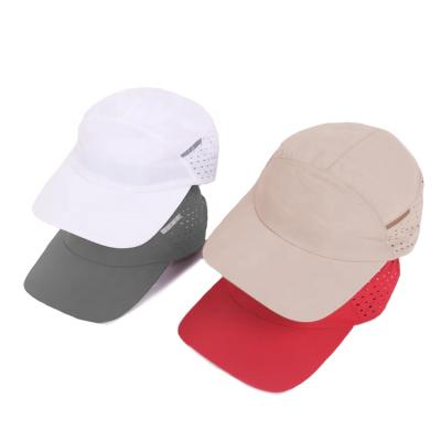 China Customized Waterproof Blank Logo Polyester Nylon Curved Brim Dad Baseball Hats for sale