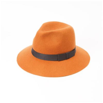 China Warm& Cozy Cozy Oversized Women Wool Felt Fedora Hats With Bowknot for sale