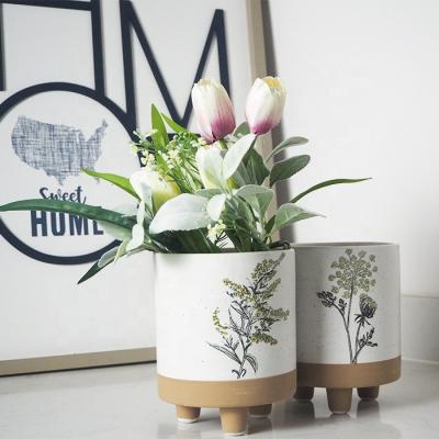 China Goods Small A Wholesale And Indoor Garden Modern Nordic Decorative White Flower Pots Ceramic Planters For Home Decoration for sale