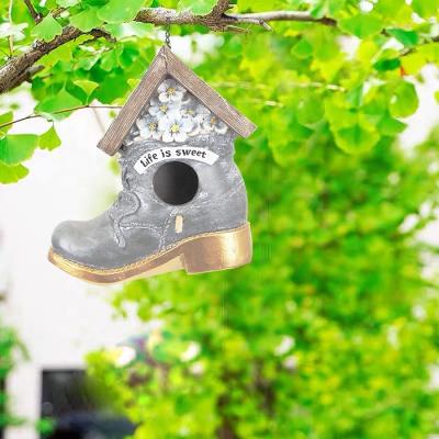 China DIY Handmade Small Spring Garden Wall Mounted Construction and Painting Viable Hanging Modern Home Outdoor Aviary Waterproof Fancy for sale