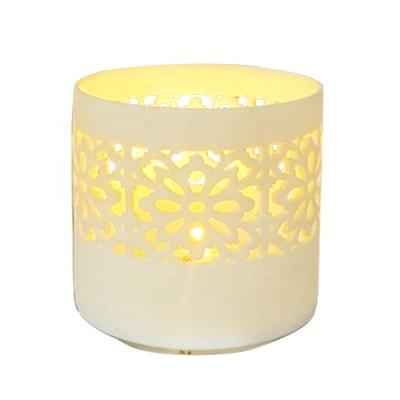 China Special Top Sale Guaranteed Quality Porcelain Candle Cup Decorative Hollow Candle Holder for sale