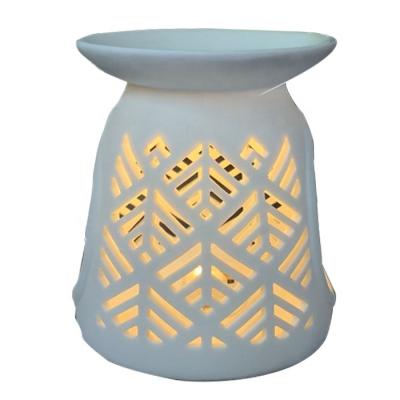 China Chinese Incense Factory Manufacture Luxury Various Style Opens Eco Friendly Ceramic Incense White Aroma Oil Burner for sale