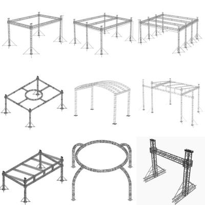 China Event Technology Trade Show Construction Easy Installed 290 x 290mm Assembly View Lighting Aluminum Truss To Wedding Metal Backdrop Stand for sale