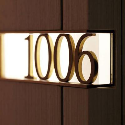 China Buildings Led Hospital Address Signs Office Hotel Room Number House Metal 3D Address Signs Lighthouse Home Number for sale