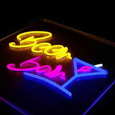 China Indoor Outdoor Cheap Flex Neon Sign LED Single Letters Beer Custom Neon Sign for sale