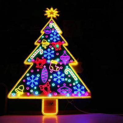 China Indoor Outdoor Hanging Merry Christmas Letters Christmas Decoration LED Neon Light Letters for sale