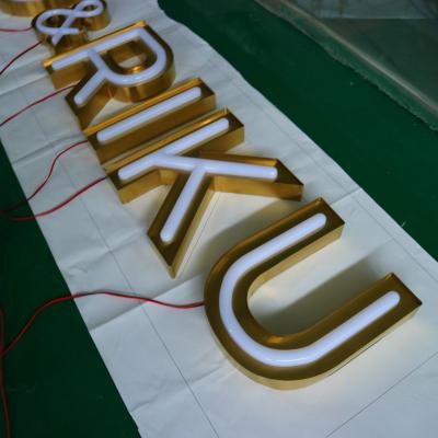 China Custom Luminous Buildings Sign Acrylic Led Light Custom Neon Letter Sign for sale