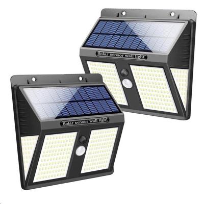 China Small IP65 Garden Patio Garden Motion Sensor Outdoor Waterproof Decorative Black LED Solar Wall Light for sale