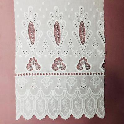 China Sustainable Simple Fashional Border Eyelet Cotton Fabric Embroidery Textile For Women for sale