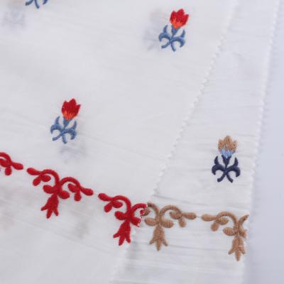 China Fashion 60% cotton 40% Tencel with mulity color embroidery cross stitihes fabric for sale