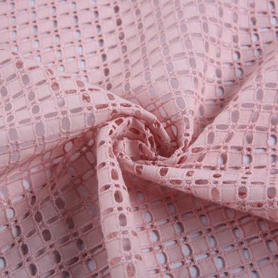 China The latest fashion design eyelet voile cotton embroidered fabric embroidery yard price for sale