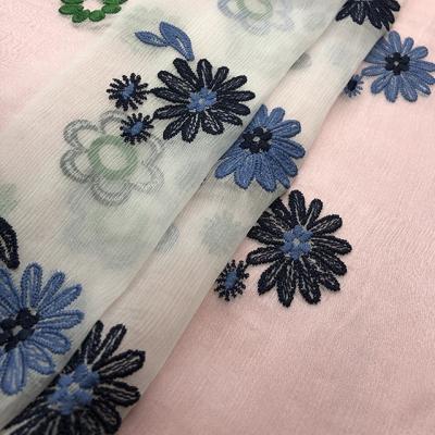 China Silk You With Everywhere Hot Sales Multi Color Embroidery Multi Color Silk Fabric Bridal Wholesale Embroidery Cloth for sale