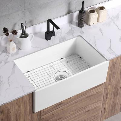 China Fashion Fine Combination Basin Joint Kitchen Sink Farmhouse Art Wash Basin Faucet Bathroom Sink Faucet Fireclay Table Top Ceramic Basin for sale