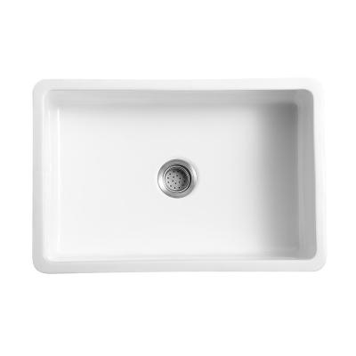 China Wholesale Price Fireclay Art Fireclay Art Single Bowl Basin Kitchen Large Bathroom Cabinet Modern Ceramic Sink Fine Wash for sale